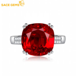 SACE GEMS Klassikaline vasesulamist tsirkoonist s&otilde;rmus Naiste ehted Pulmalubaduse peokingitus open punane