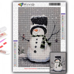 Ristpistekomplekt DIY teemanttikandid j&otilde;ulupuu J&otilde;uluvana lumememm teemantmaal Kodukaunistus Full Round 20X30CM