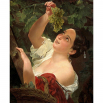 5D DIY Teemantv&auml;rvimine Viinamarjade korjamine T&uuml;drukute Teemanttikandid T&auml;ismosaiigikomplektid Ristpistes Kodukaunistus K&auml;sitsi valmistatud kingitused Round 20x30cm