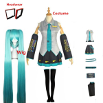 Anime Miku Cosplay kost&uuml;&uuml;m Jaapani Midi Kleit Naiste r&otilde;ivad Halloweeniks Uusaasta Peokost&uuml;&uuml;mid Parukas L black