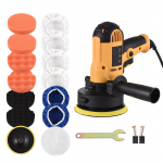 5-tolline elektriauto poleerimiskomplekt, 700 W automaatne autopuhver 600&ndash;3700 p/min muutuva poleerimismasinaga EU Plug kollane