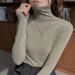 Kevad-s&uuml;gis Naiste Pullover Naiste t&auml;iskootud p&otilde;hjaga s&auml;rk L&uuml;hike kilpkaelusega elastsus Elegantsed naiste topid kontoris S tumehall v&auml;rv