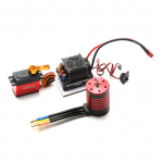 GTSKYTENRC 3650 harjadeta mootor 5200KV veekindel mootor 60A ESC T pistik 25KG servo 1/10 RC autole 5200kv
