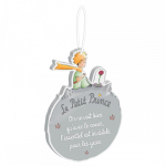 Le Petit Prince [R2985] - Suspension plaque bois 'Le Petit Prince' gris - 17x12 cm hall