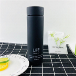 500 ml vaakumkolvid teejootmispudel, kahe seinaga 304 roostevabast terasest termotass 500ml must