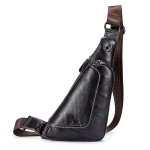LAOSHIZI ehtsast nahast meeste rinnakotid Crossbody k&auml;ekott Triangle Messenger Shoulder Blosa telefon Small Mochila Business Travel