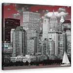 L&otilde;uendiprint Arhitektuur New York City 30x30 hall v&auml;rv