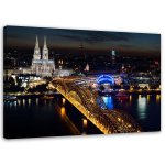 L&otilde;uendiprint K&ouml;ln &ouml;&ouml;sel 60x40 hall v&auml;rv