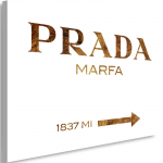 L&otilde;uendiprint Prada Marfa Brown 60x40 valge
