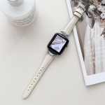 Ehtsast nahast rihm iPhone'i kellarihmale 8 7 6 se 5 3 kellarihmaga k&auml;ev&otilde;ru iwatchile 45mm 41mm 44mm 40mm 42mm 38mm 49mm 38/40/41mm valge
