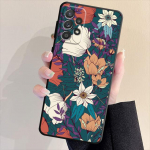 Cactus Flower Floral Leaf ilus telefoni&uuml;mbris Samsung Galaxy A72 A71 A31 A51 A33 A22 A13 A21s A23 A52 A53 A32 kate Samsung A11