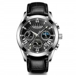 POEDAGAR uus TOP-br&auml;ndi luksuslik karbiga multifunktsionaalsed veekindlad meeste kvartskellad leather belt