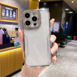L&auml;bipaistev kroomitud p&otilde;rkeraudiga telefonikott iPhone 14 13 12 11 Pro Max 14 Plus 14pro jaoks, p&otilde;rutuskindel, objektiivikaitse, l&auml;bipaistev tagakaas For iPhone 14Plus