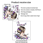 Inglise t&uuml;druku liblika seinakleebis Paberist elutoa taust Seinatoa kaunistamise seinakleebis