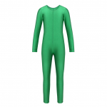 Laste t&uuml;drukute pikkade varrukatega tantsuv&otilde;imlemistrikood Unitard t&auml;ispikk body, kost&uuml;&uuml;m, tantsuriietus 5-6 Years roheline