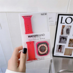 &uuml;mbrisega rihm iwatchi seeriale 7 6 5 4 3 2 SE rihm iwatchile kaanega silikoonrihm 38 40 42 44 41 45mm kommiv&auml;rv 38/40/41mm punane