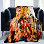 Anime &uuml;hes t&uuml;kis 3D prinditud flanelltekk Diivani tekikate Reisimine lapse voodipesu Palus flanelltekk 150x200cm