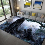 Panther Carpet Black Leopard vaip elutuppa suure pindalaga vaip Animal Lion Tiger uksematt magamistoa kodu kaunistamiseks 100x150cm
