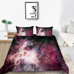 3D Space voodipesukomplekt, udusulgedega tekikate, &uuml;heinimesevoodi, kaheinimesevoodi, t&auml;issuuruses pestav, &uuml;lipehme ja mugav voodipesu DE 100x135cm