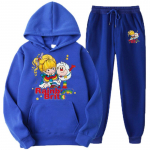 Meeste Rainbow Brite komplekt vabaaja meeste s&uuml;gistalvise fliisist kapuutsiga + p&uuml;ksid, kaheosaline dressikas Trendikas spordir&otilde;ivaste komplekt &uuml;hev&auml;rviline S
