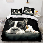 3D Lemmiklooma mustriga voodipesukomplekt Loomade koerte tekikate 2/3 mikrokiust kangast AU/EL/US/UK/DE t&auml;issuuruses pehme kiiresti kuivav kodu&uuml;likond EU Single 135x200cm