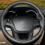 Kohandatud Auto Rooli Punutud Kate Mugav 100% Sobivus Kia Sorento 2 2009 2010 2011-2015 Cadenza 2014-2016 Autole Gray Thread