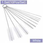 10 tk / komplekt pikk k&otilde;rre puhastushari nailonist puhastuspudelihari puhastusharjad torukomplekti t&ouml;&ouml;riist valge