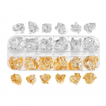 1 kasti kullast fooliumist k&uuml;psetuskaunistused kullast lehtedest helbed kuldsed h&otilde;bedased konfettid. meisterdage k&uuml;&uuml;nekunsti maalimine Kaunistusfoolium paberist peotarbed