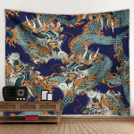 Hiina Dragon Totem Gobel&auml;&auml;n Seinale Rippseina Kunstkaunistus Magamistoa seinavaip 230x180cm