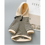 Vanem-laps Puuvillatriibud Prantsuse buldog Koer Hoodie Lemmikloomariided V&auml;ikese koera lemmiklooma riided Chihuahua kost&uuml;&uuml;m Mops R&otilde;ivad Yorkshir Pet-XS must