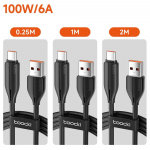 Toocki 3 Pack USB Type C kaabel 100W &uuml;likiire laadimiskaabel Huawei Mate 50 40 P50 40 Xiaomi 11 Realme USB C juhtme andmeside jaoks 3tk must