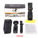 Tehase HD-suum 10-300x40 T&auml;iendusega kaasaskantav suure v&otilde;imsusega monokulaarne teleskoop statiivi ja telefonihoidikuga linnuvaatluseks Full set