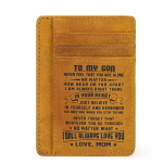 HUMERPAUL Ehtsast nahast Krediitkaardi pakett, kingitus pojale, kinkekarbi pakend pruun