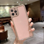 Blingi teemantkristallist pehme &uuml;mbris iPhone'ile 15 14 13 12 11 Pro max/Samsung S22 S21 S23 Ultra A13 A23 A33 A53 A12 A22 A32 A52 A14 A54 pehme TPU kate iphone 6 6s roosa