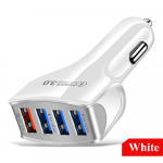 Originaal USB autolaadija originaal 4 pordiga kiirlaadimisadapter iPhone 13 Pro Max Mini 12 11 Xiaomi Samsung mobiiltelefonidele must