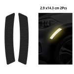 Mustad helkurribad Kleebis Kleebis Ohutusm&auml;rk Hoiatuslint Jalgratas Auto Mootorratas Auto Stiil kriimustusvastane A 2 Pcs black