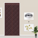 Talvine k&uuml;lm avatud aken soe tuulekindel puuvillane uksekardin Paksendatud majapidamises kasutatavad kliimaseadme uksekardinad 100*205cm pruun