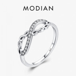 Modian Original 925 Sterling h&otilde;be l&otilde;pmatu armastuse v&otilde;lu, s&otilde;rmes&otilde;rmus br&auml;ndi trendikas CZ peen ehted naistele peokingitused 5 h&otilde;be