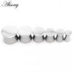 Alisouy 1PC G23 Titanium Solid Poola Kahekordse laienemisega k&otilde;rvatunnelid pistikud Laiendaja venitusm&otilde;&otilde;turid K&otilde;rvar&otilde;ngad augustamine Keha ehted 6mm