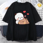 2023. aasta naiste moe T-s&auml;rk 3D multikas Panda Bubu ja Dudu mustriga tr&uuml;kitud &uuml;laosa Harajuku vaba kaelusega l&uuml;hikeste varrukatega 8XL
