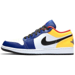 Air Jordan 1 Low Valge S&uuml;gav Kuninglik Sinine Meeste Tossud Laser-Oranž J&auml;lg-Punane 553558-123 47.5