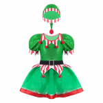 Lastele T&uuml;drukutele J&otilde;ulup&auml;kapiku J&otilde;ulukarnevali Cosplay Kost&uuml;&uuml;mi Peo Kleit Riietus Litritega V&otilde;rgust tutu kleit m&uuml;tsiga 1-2 Years roheline