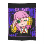 Kawaii Anya Merch tekid fliisist voodipesu Spy X Family manga tekk mugav kerge reisivoodikate 100x75cm 40x30in