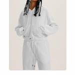 S&uuml;gis- ja talvine naiste dressipluusi pikkade p&uuml;kste komplekt vabaaja mood, &uuml;hev&auml;rviline pullover, n&ouml;&ouml;riga dressipluusi kapuutsiga komplekt S valge