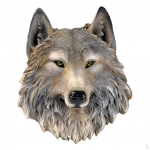 Leopardlooma pea seinakaunistus skulptuur rinnakorv rippuv kuju suur dekoor Taksidermia wolf_20x10x22.5cm