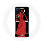 Oppo A53 &uuml;mbris Squid Game logo s&uuml;mbolid kolmnurk ruut ring Must taust