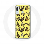 Kollase taustaga &uuml;mbris Samsung Galaxy A40 Butterflies jaoks