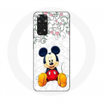 &Uuml;mbris Xiaomi Redmi Note 11 4G Mickey Mouse Flowers Hearts jaoks