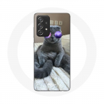 &Uuml;mbris lillade prillidega Samsung Galaxy A52 Cat jaoks