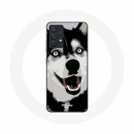Coque pour Samsung Galaxy A13 4G / A13 4G Lite Husky de Sib&eacute;rie Yeux Bleus